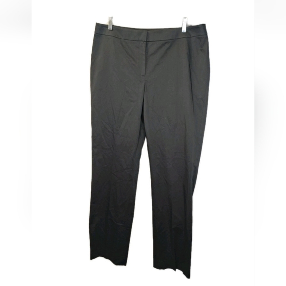 Lafayette 148 New York Trouser Pants Sz 12 34/33 Black Stretch Cotton Slacks Nwt - Picture 3 of 10